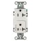 Hubbell Wiring Device-Kellems Straight Blade Receptacle, 5-20R, 20 A, 125V AC, 2 Pole, 3 Wire, Grounded DR20C1WHI - alternate 4